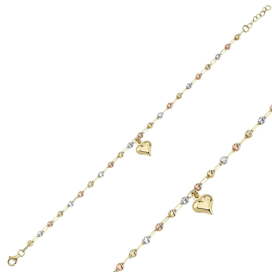 Dorikalı Kalp Set 14 Ayar Altın