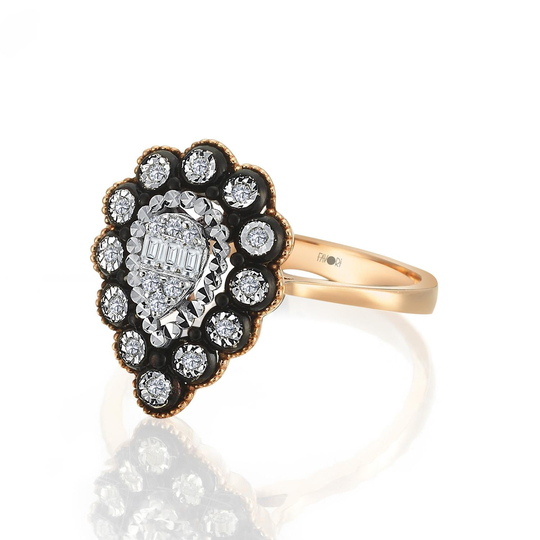 Elmas Baget Yüzük 0,14 Ct