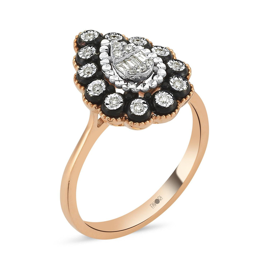 Elmas Baget Yüzük 0,14 Ct