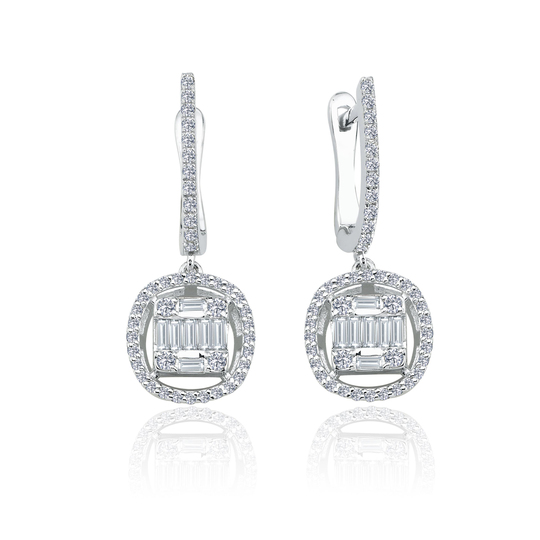 Pırlanta Baget Küpe 0,50 Ct