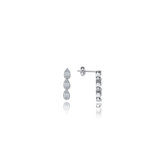 Pırlanta Baget Küpe 0.36 Ct