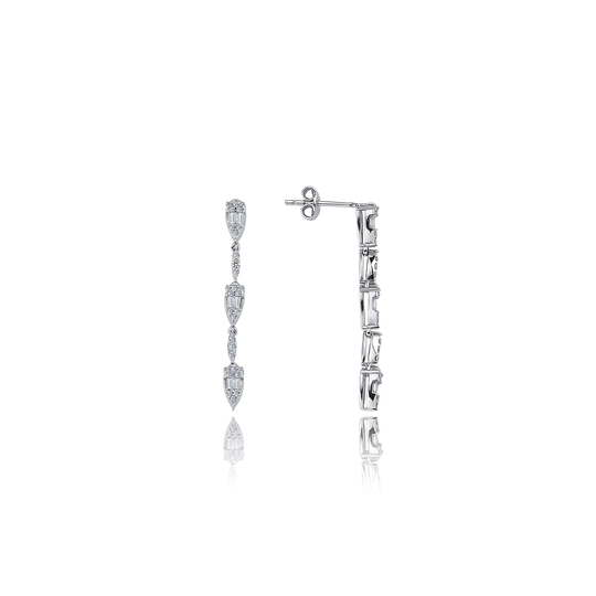 Pırlanta Baget Küpe 0.31 Ct