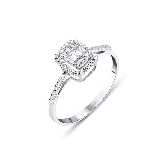 Pırlanta Baget Yüzük 0.10 Ct