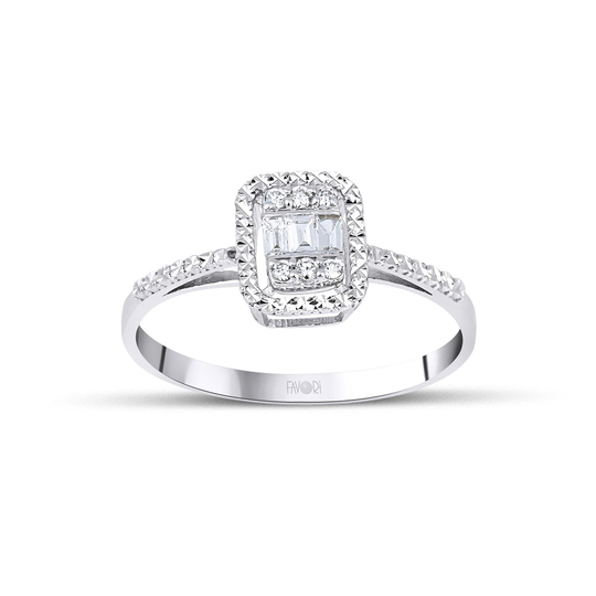 Pırlanta Baget Yüzük 0.10 Ct