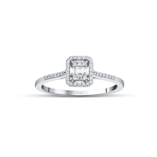 Pırlanta Baget Yüzük 0.16 Ct