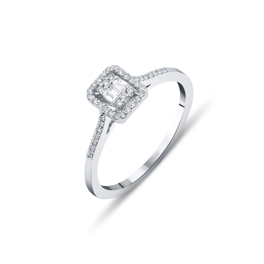 Pırlanta Baget Yüzük 0.16 Ct