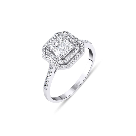 Pırlanta Baget Yüzük 0.27 Ct