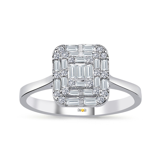Pırlanta Baget Yüzük 0.35 Ct