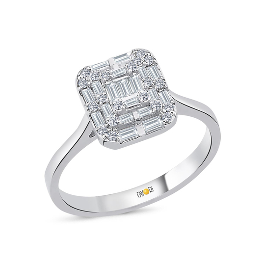 Pırlanta Baget Yüzük 0.35 Ct