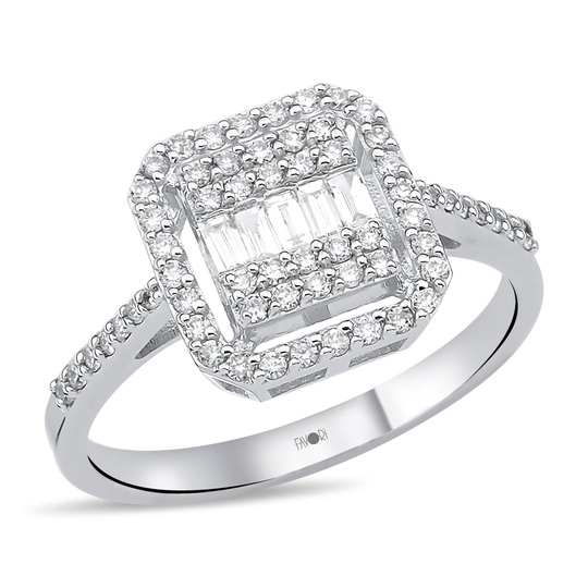 Pırlanta Baget Yüzük 0.37 Ct