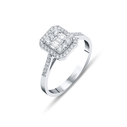 Pırlanta Baget Yüzük 0.41 Ct