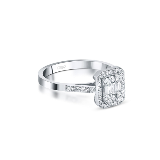 Pırlanta Baget Yüzük 0.41 Ct