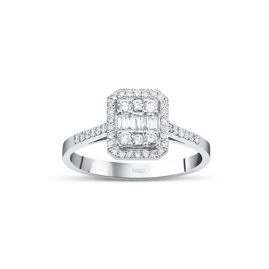 Pırlanta Baget Yüzük 0.41 Ct