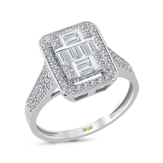 Pırlanta Baget Yüzük 0.76 Ct