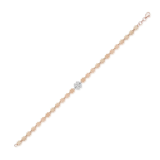 Yonca Figürlü Altın Pırlanta Bileklik 0,12 Ct