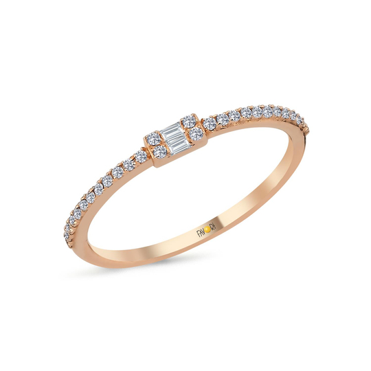 Pırlanta Fantazi Baget Yüzük 0.15 Ct
