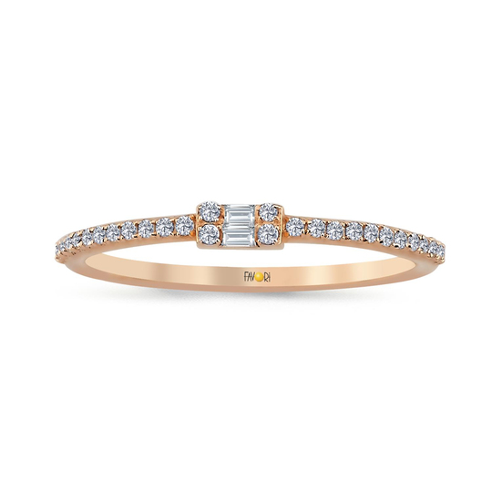 Pırlanta Fantazi Baget Yüzük 0.15 Ct