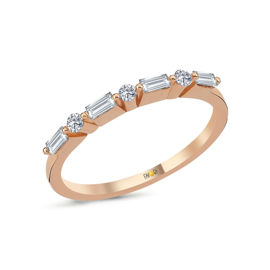 Pırlanta Fantazi Baget Yüzük 0.26 Ct