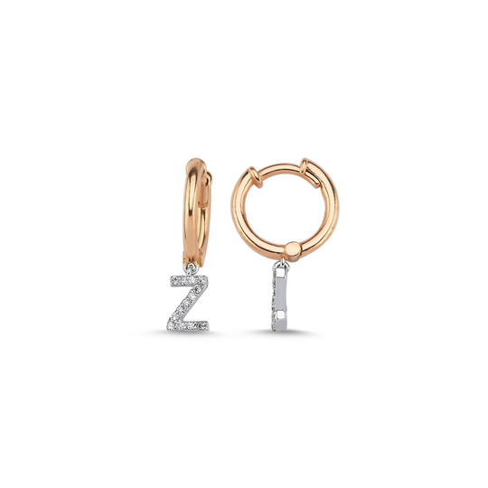 Pırlanta Z Harf Küpe 0.11 Ct