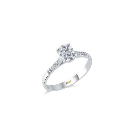 Pırlanta Oval Yüzük 0.28 Ct
