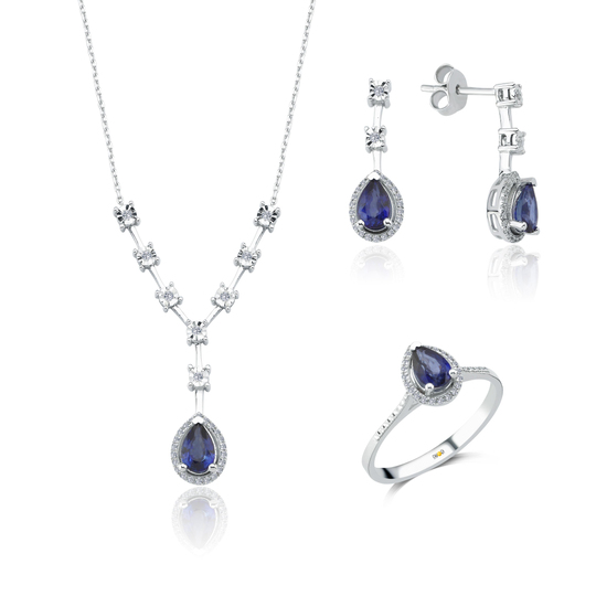 Pırlanta Safir Miniset
