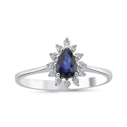 Pırlanta Safir Yüzük	0,49 Ct