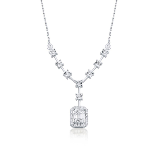 Pırlanta Baget Kolye 0,27 Ct