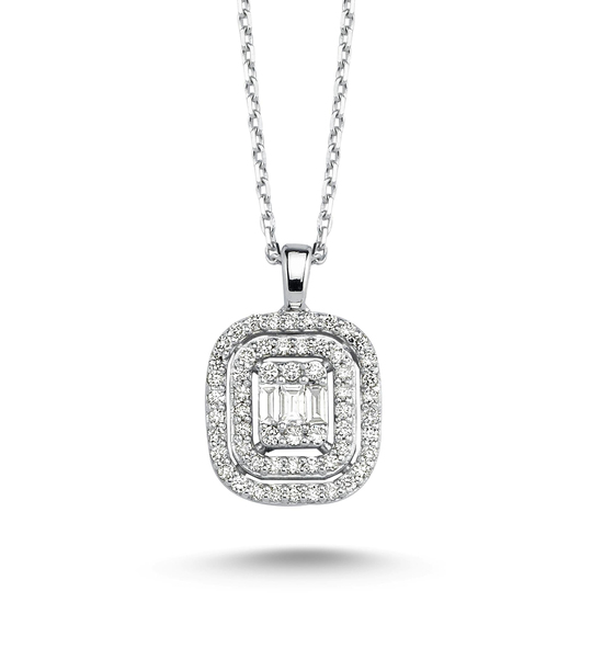 Pırlanta Baget Kolye 0,35 Ct