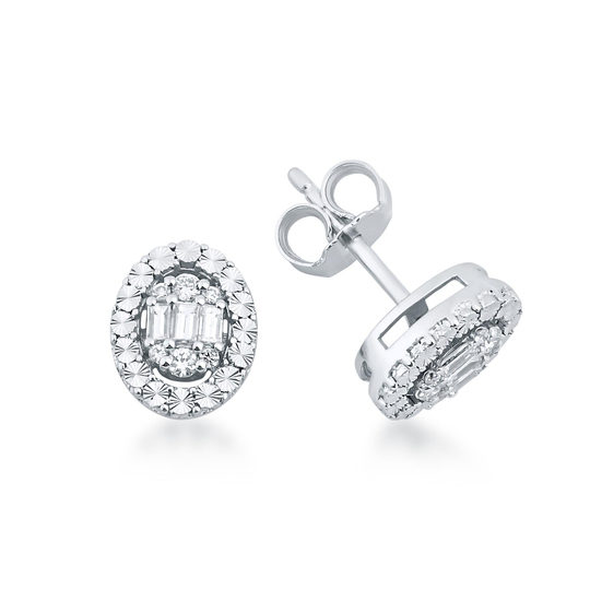 Pırlanta Baget Küpe 0,22 Ct