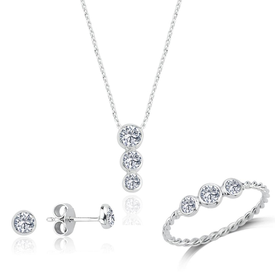 Yuvarlak Taşlı Miniset 14 Ayar Altın