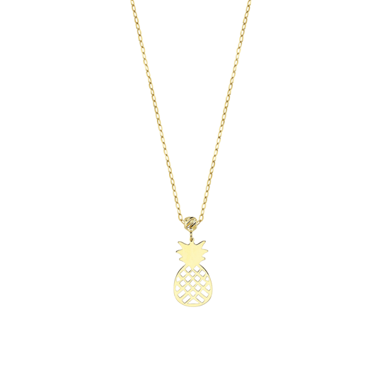 Ananas Figürlü 14 Ayar Altın Kolye