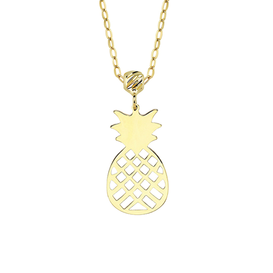 Ananas Figürlü 14 Ayar Altın Kolye