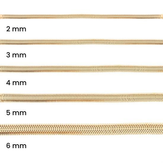 Balıksırtı 5 mm 14 Ayar Altın Zincir