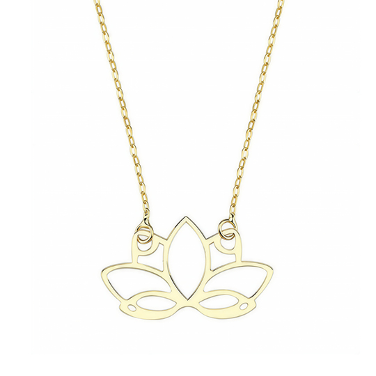 Lotus Minimal 14 Ayar Altın Kolye