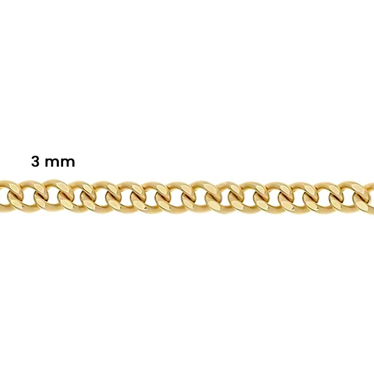 Gurmet Spor Zincir 3Mm 14 Ayar Altın
