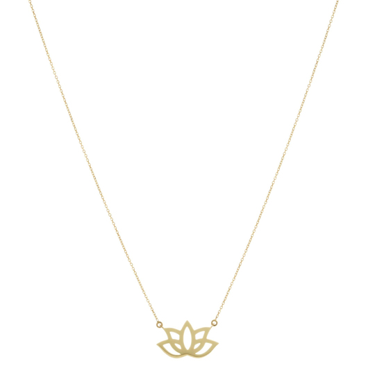 Lotus 14 Ayar Altın Kolye