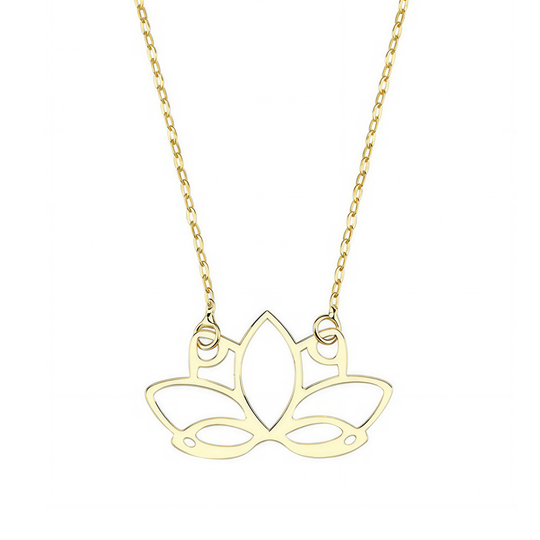 Lotus Minimal 14 Ayar Altın Kolye