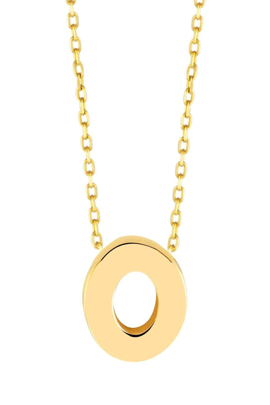 Minimal 0.7 Mm O Harfli Kolye 14 Ayar Altın