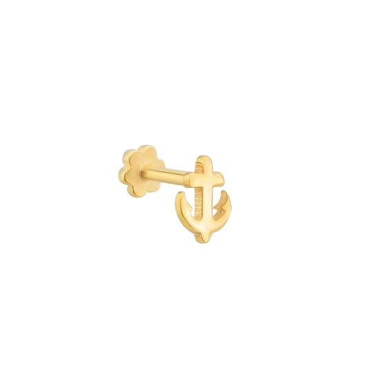 Piercing Deniz Çapası 14 Ayar Altın