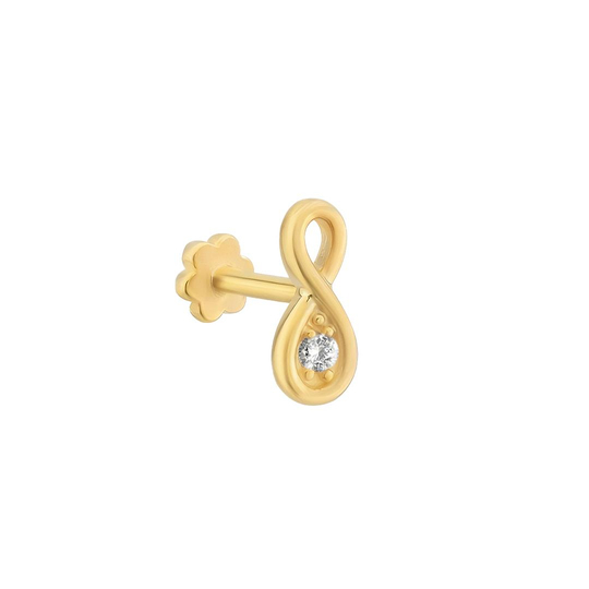 Piercing Sonsuzluk Taşlı 14 Ayar Altın