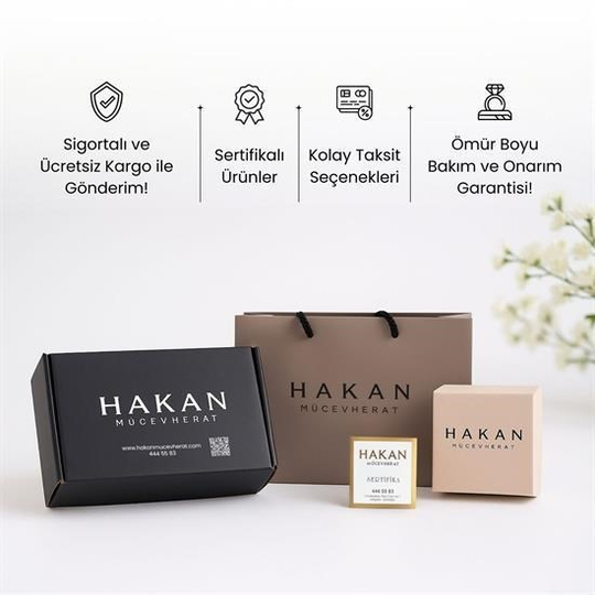 Renkli Taşlı Sallantılı Küpe 14 Ayar Altın