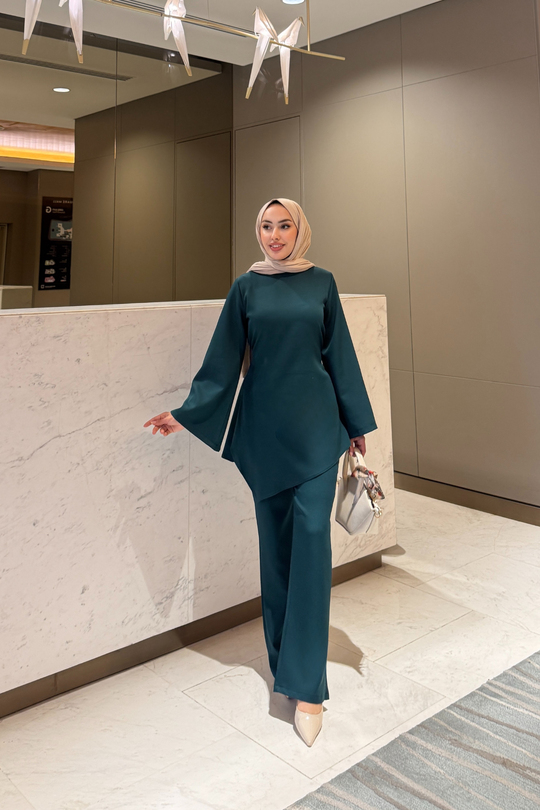 Helin Tesettür Takım Yeşil