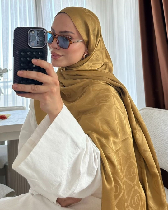 Bal Köpüğü Imannoor Armoni Desen Pamuk Jakar Şal