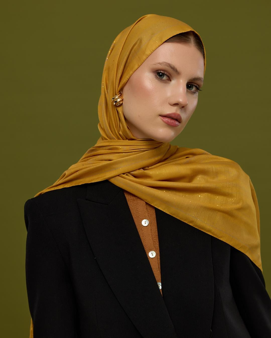 SV-HURREM-48 Bal Revanı & Kumral Toprak Hürrem Desen Şal