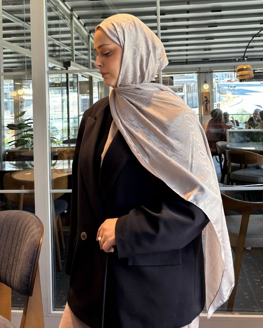 Bej Imannoor Ester Desen Pamuk Jakar Şal