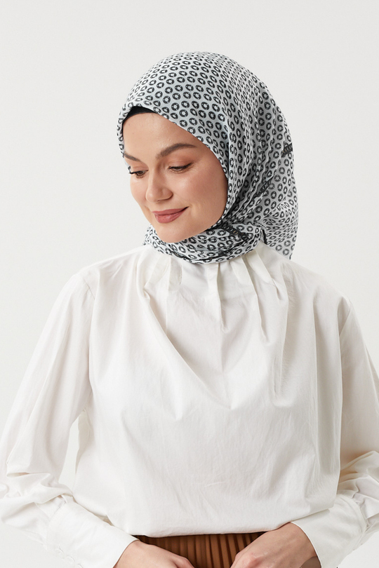 Beyaz - Morocco Pamuk Eşarp