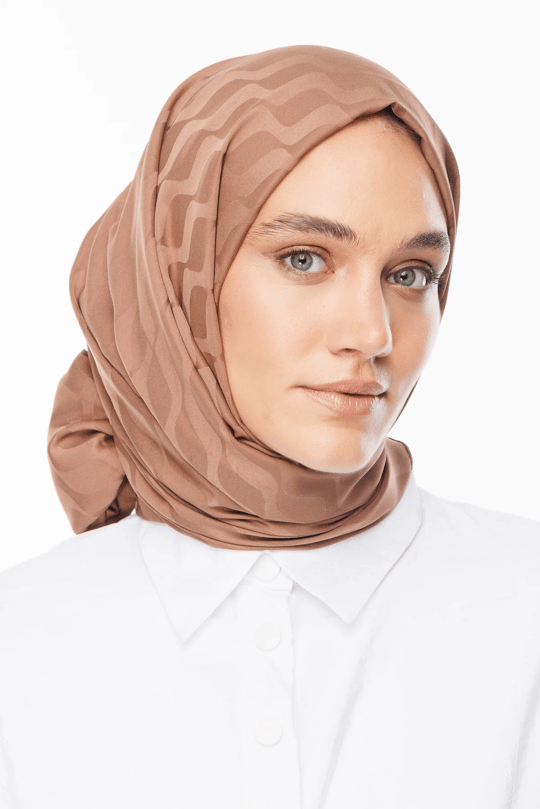 Yalı Dalga Desen İpeksi Jakar Şal