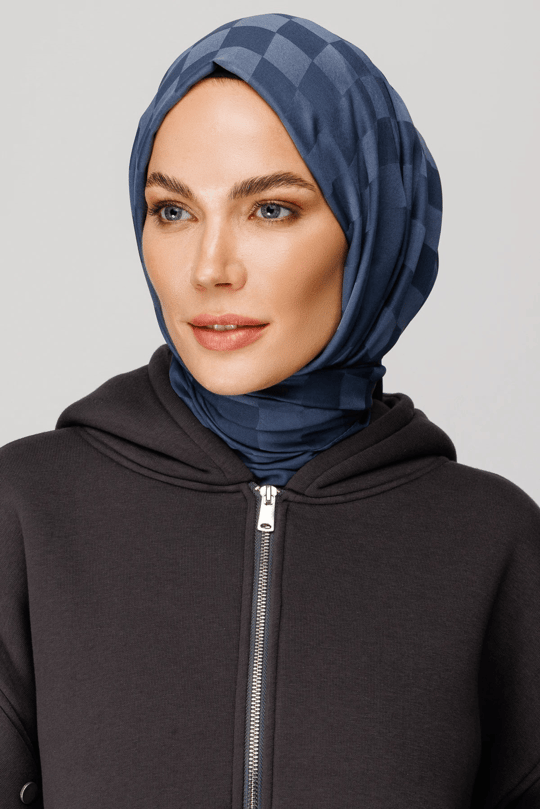 Füme Dama Desen İpeksi Jakar Şal