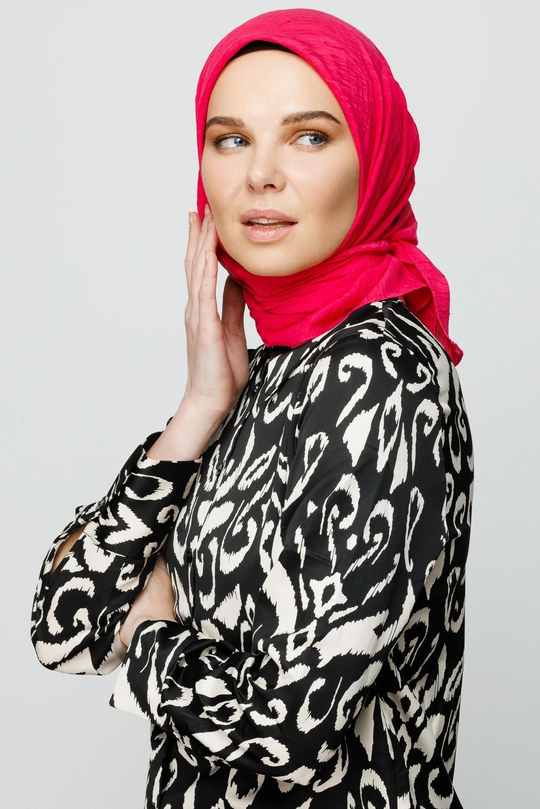 Fuşya Bambu Eşarp