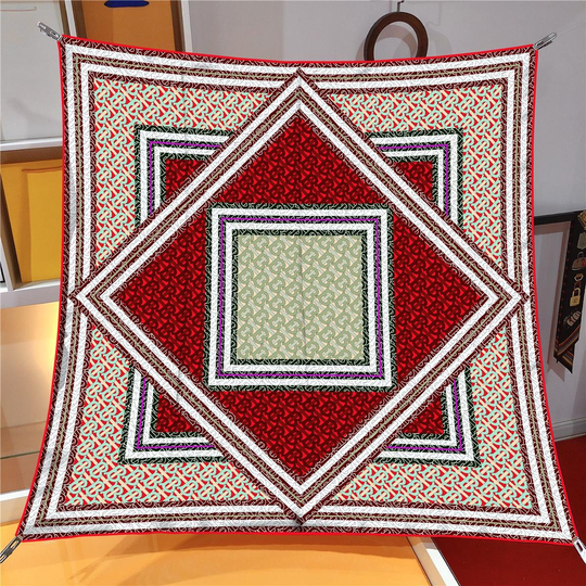 İthal Bordo B 2 Desen Twill İpek Eşarp